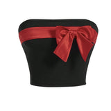 Plataz New Women's Clothing Bumps With Umbils Bows And Bottom Tops DJPT
