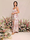 Plataz 2024 New Garden Style Comfortable Fashion Flower Sling Dress