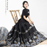 Plataz Design Mingyun Matsujie Chinese Style Improvement Han Elements Han Suit Female Shirt Horse Face Skirt Set 8749