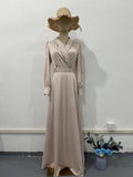 Plataz Temperament V-Neck 2024 Spring New Age Reduction Long-Sleeved Dress With Long-Sleeved