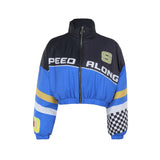 Plataz Autumn And Winter 2025 New Street Casual Coloring Printing Cotton Loose Jacket Jacket Woman DJPT