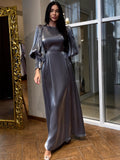 Plataz Lantern Sleeve Long-Sleeved Vertinands In Autumn And Tying Dresses For Women