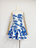 Plataz And Spicy Body-Repair Printed Floral Dress Dress Dress Dress Woman With New Summer Tsets And Folds
