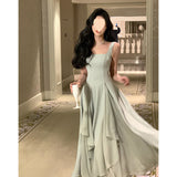 Plataz Ballet-Style White Sling Dress Women's Summer French-Style Niche Design High-End Waist-Like Dress DJPT