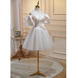 Plataz Party Party Fairy Faprecious Luxury High-End Short Wedding Dress Sweet Princess Dress Host Small Man
