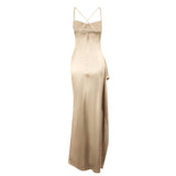 Plataz Autumn 2025 New Famous Style Temperament Sexy Body-Shrinking Fork And Fork Of The Dress DJPT