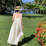 Plataz Seaside Holiday Dress Women's New Sexy Dew In The Summer With Thin Slings Long Skirts