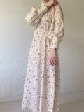 Plataz Spring Gentle Wind Loose With Broken Flower Dress Monsoon Long Sleeve Long Dress