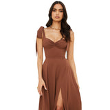 Plataz Dress French Holiday Dress Bareback Sexy Chiffon Dress Dress