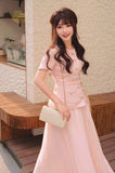 Plataz Design Pink Small Scented Slid Blouse Spring 2024 Spring High-End Temperament Folding Skirt Two-Piece