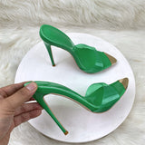 Plataz High-Heeled Slippers Women's Fine And Summer Pointed Cool Slippers With High Heels High Quality Shoes