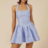 Plataz Spring 2025 New Famous Style Temperament Sexy Body Hanging Neck Jhua A Display Thin Dress DJPT