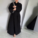 Plataz Autumn And Summer General Women's High-End Waistless Sleeve Long Skirt Long-Sleeved Button-Set Two Sets