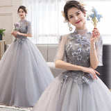 Plataz Performance Costume Female Puffy Skirt Long Vocal Student Art Dress Host Annual Evening Dress