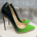 Plataz Color Spell Sexy 12Cm High Heels Ultra-Fine Heel Shoes Women's Shoes Gradually Change Color Net Red Large Size Single Shoes High Quality Shoes