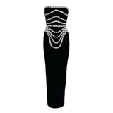 Plataz Niche Design Heavy Industry Nail Beads With Chest Banda Party Party Dress Dress Dress