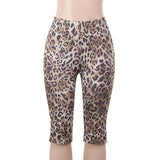Plataz Summer 2025 New Casual Shorts Hottie Sexy Leopard-Print Five-Point Trousers DJPT