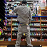 Plataz Alcatraz Jeans New Star Embroidered High Street Retro Old Casual Five-Point Pants DJPT