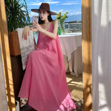 Plataz Summer Dress New French Sleeveless Sling Skirt Holiday Dress Vietnamese Thai Beach Dress Woman