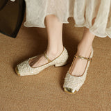 Plataz Size Shoe Lebow Light Low Heel Single Shoes Mary Jane Shoes Spring 2024 New Women's Shoes High Quality Shoes