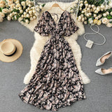 Plataz Vacation Dress Summer 2025 New Sexy V To Receive Long-Lost Lanky Chopped Beach Skirt DJPT