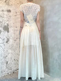 Plataz Beautiful Dress French Temperament High-End Feeling Super Good-Looking Niche Do Not Hit The Waist White Lace Dress