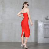 Plataz Solid Temperament Palette With Bra Strap Dress Sexy Diamond Party Dress Dress