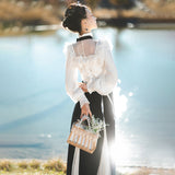 Plataz Design Unnameted Poem To Improve Han Elements Hanfu Women's Top Fishtail Dress Dress Dress Set 8569