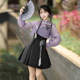 Plataz Design Iris Ink Butterfly Chinese Style Improve The Chinese Elements Of The Female Coat Sling Skirt Suit 9057
