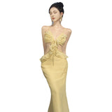 Plataz Hottie Sexy Dew Backpack Hip Skirt Cross Lotus Side Sling Skirt Female Atmosphere French Suit Dress