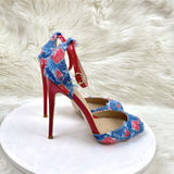 Plataz Color With High Heels 12CM Round Head Fine Sandals Banquet Shoes High Quality Shoes