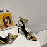 Plataz Heels 2025 New Sexy Cross-Lace With Water Toe Summer With High Heel Sandals High Quality Shoes