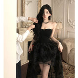 Plataz Spring And Summer New Temperament Banquet Dress Dress Lady Yu Sister Wind Shoulder Bra Dress Dress Woman