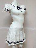 Plataz Shuxin's New Summer New College Style Short-Sleeved Knitted Short-Sleeved Girl Polo Collar Dress A Dress