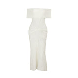 Plataz Autumn 2025 New Small Scented Elegance Elegance Knitted Shoulder Shrinking Dress DJPT