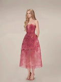 Plataz 2025 Three-Dimensional Flower Lace Perspective Yarn Dress Dress Dress Dress Dress Woman