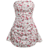 Plataz Bosom Crumm Flower Body Dew Back Dress Casual Holiday Style Sexy Hot Girl Short Dress Girl DJPT