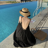 Plataz Seaside Holiday Dress Women's New Sexy Dew In The Summer With Thin Slings Long Skirts