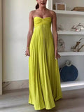 Plataz Women's Dress Solid Color Thoracic Skirt Skirt Sleeveless Fashion New Female 8060 HZ0628