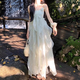 Plataz Midsummer Summer Cool Sling Dress Women's Holiday Style Temperament Dress HZ0628