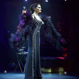 Plataz Sexy Luxury Diamond-Packed Ass Skirt Fashion-In-Wearing Evening Dress