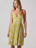 Plataz Summer New Fashion Colorful Printing Press Folding Sling Dress