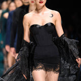 Plataz Minority Sexy Sling Dress With Breast-Wearing Women's French Fish Bone Thin-Skinny Dress Bag Hip Skirt Skirt