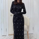 Plataz New Comfortable Fashion Round Wave Point Repair Waist Long Dress