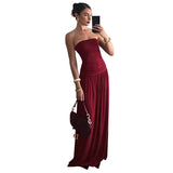 Plataz Women's Solid Color Sleeveless Bare Back Repair Folded Bra Dress DJPT