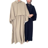 Plataz 2024 New Middle East Loose Leisure Short Shawl Burqa Dress Two-Piece