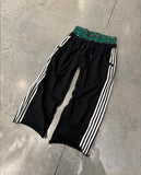 Plataz Simple Striped Casual Pants Men And Women Retro Harajuku Loose Straight DJPT