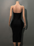 Plataz 2025 Sexy Diamond-Studded Temperament Banquet Dress Open-To-Shoulder Fork With Bandits