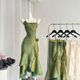 Plataz Dream Dinner Mermaidskirt High Sense New Summer 2025 Dress Suspension Dress HZ0628