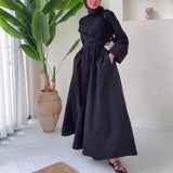 Plataz Women's Clothing Autumn 2025 Collar Shirt Dress High-Waisted Commuting Dress